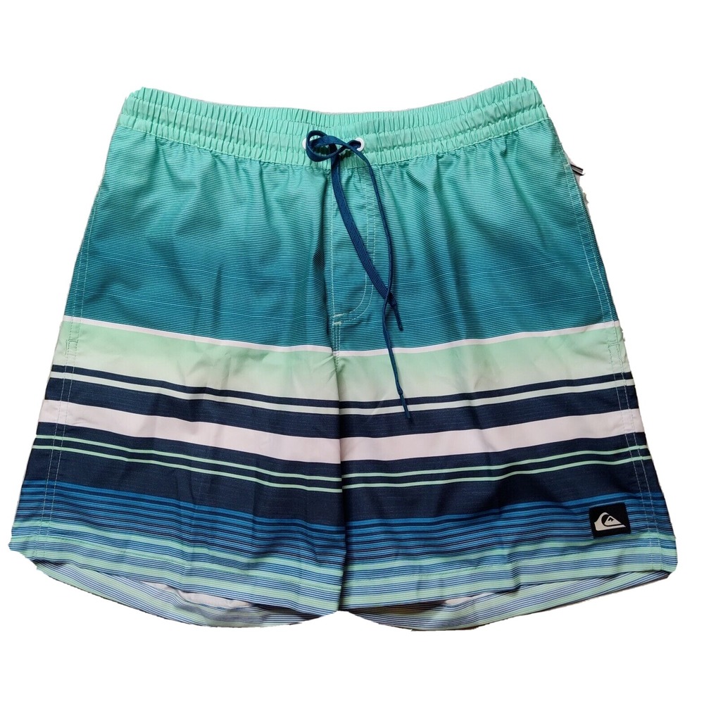 QUIKSILVER Men Small Blue Swell Vision Volley Swim Trunks NEW